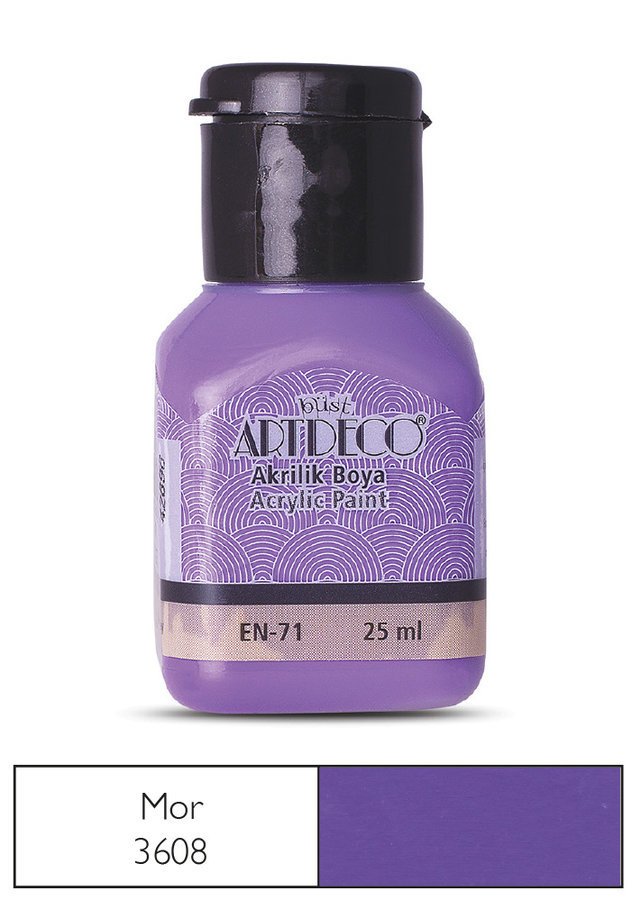 Akrilik Ahşap Boyası 25ml 3608 Mor