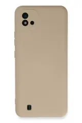 Newface Realme C11 2021 Kılıf Nano İçi Kadife Silikon - Pudra
