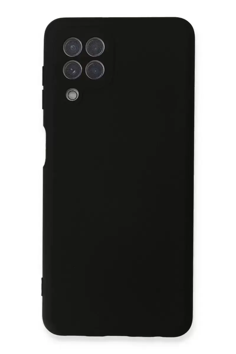 Newface Samsung Galaxy A22 Kılıf Nano İçi Kadife Silikon - Siyah