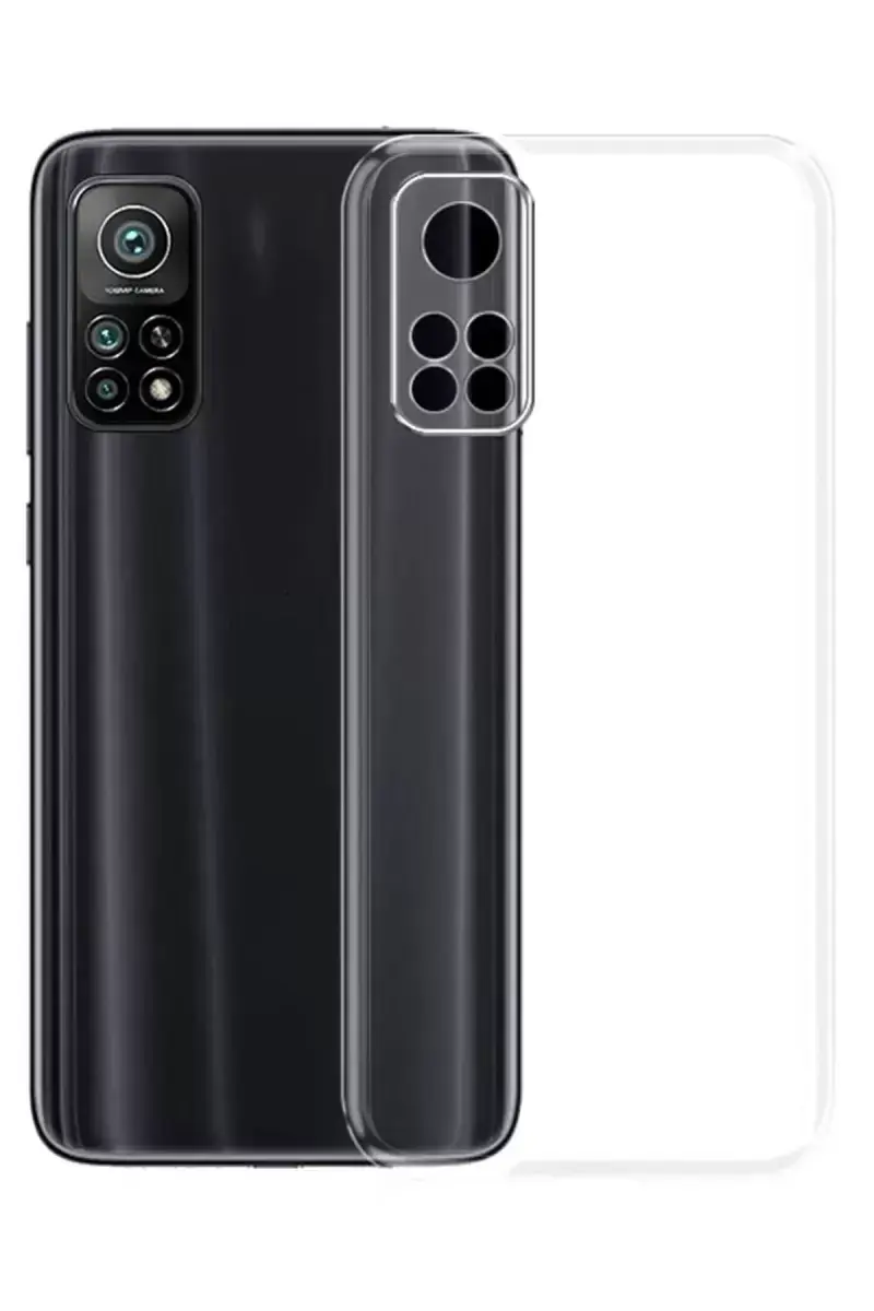 Newface Xiaomi Mi 10t Kılıf Lüx Şeffaf Silikon - Şeffaf