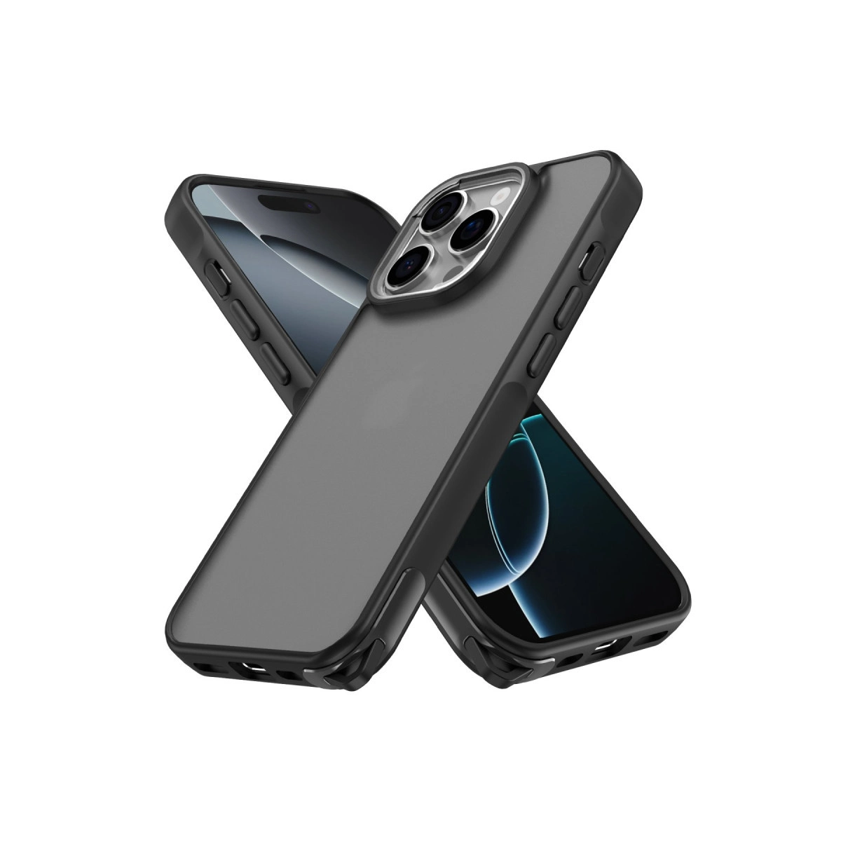 İphone 16 Pro Max Kılıf Elegant Kapak - Siyah