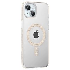 Joko  İphone 14 Move Taşlı Magsafe Kapak - Pembe