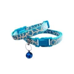 Dokuma Kedi Köpek Tasması Min:20-Max:30 cm Mavi