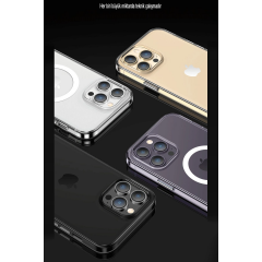 İphone 15 Pro Kılıf Tron Şeffaf Magsafe Kapak - Şeffaf