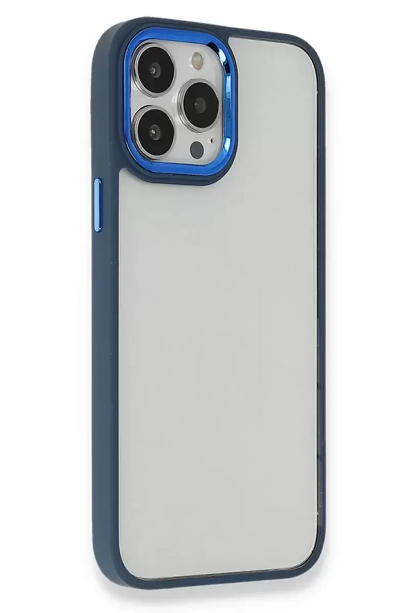 Newface İphone 14 Pro Max Kılıf Dora Kapak - Mavi