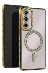 Newface Samsung Galaxy A36 Joke Simli Magneticsafe Kılıf - Gold