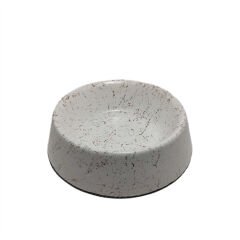 Markapet Elegans Seri Mermerit Kaymaz Tabanlı Kedi Köpek Mama Su Kabı 250 ml 8 oz Beyaz