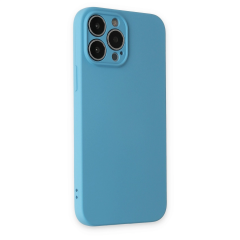 İphone 13 Pro Kılıf Nano İçi Kadife Silikon - Mavi