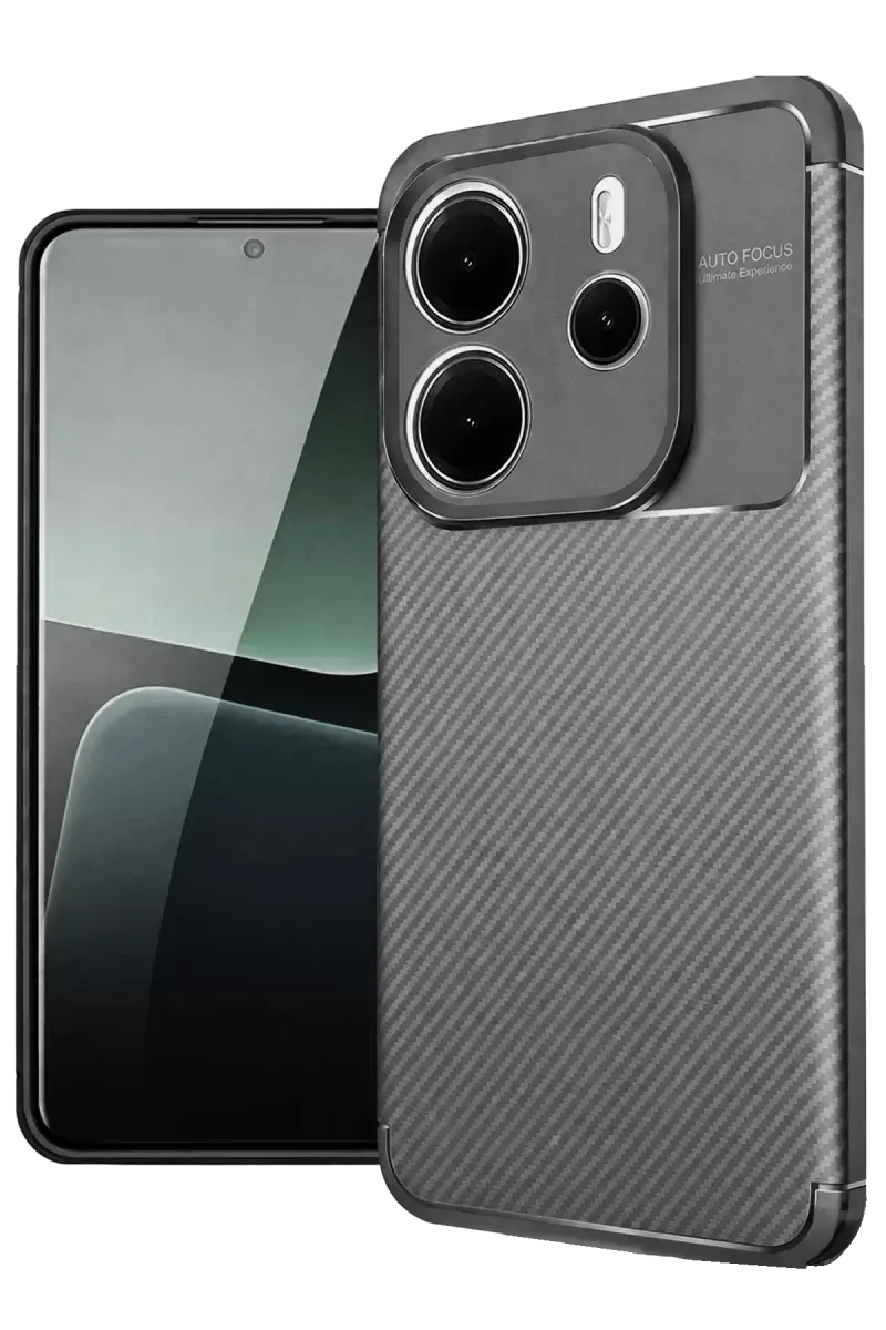 Newface Xiaomi Redmi Note 14 4g Kılıf Auto Focus Karbon Kapak - Gri