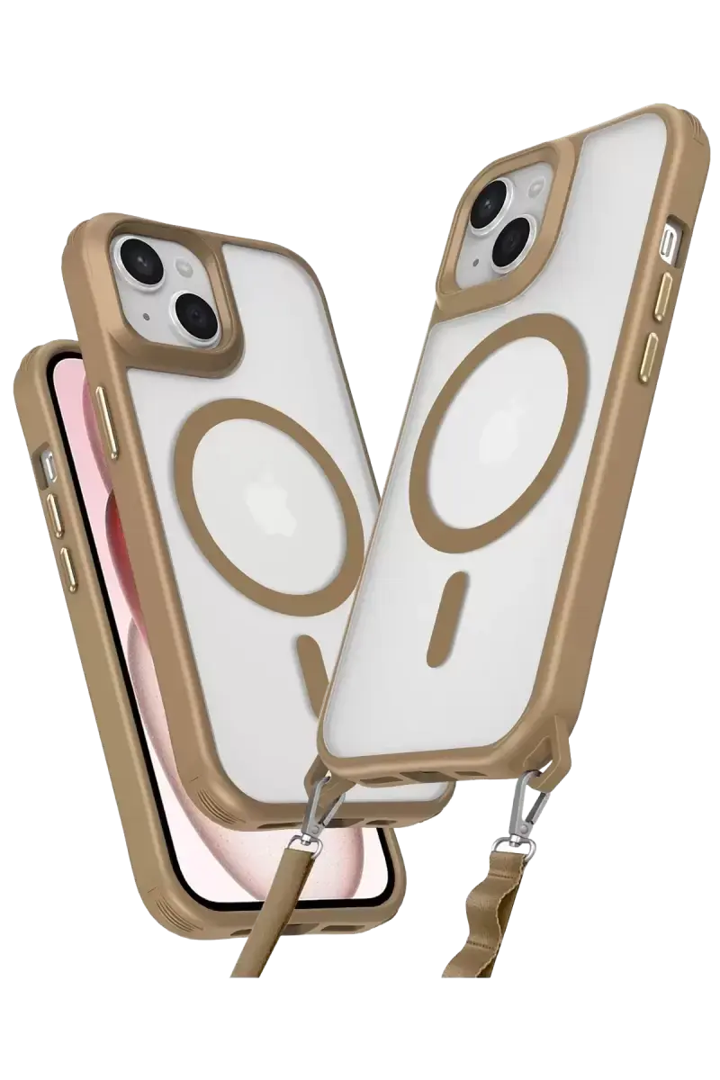 Newface Apple İphone 15 Plus Kılıf Enka Magsafe Silikon Kılıf - Desert