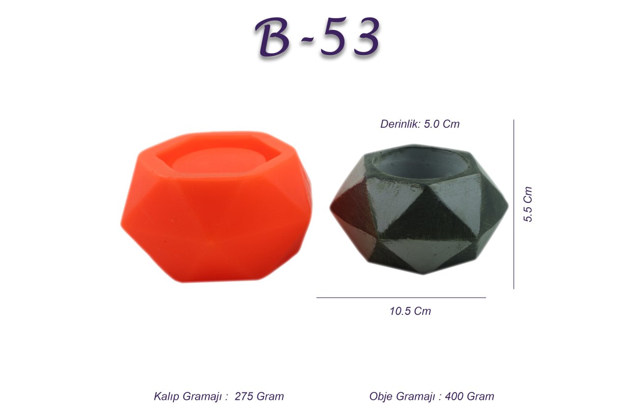 Beton Saksı Silikon Kalıp N:B53