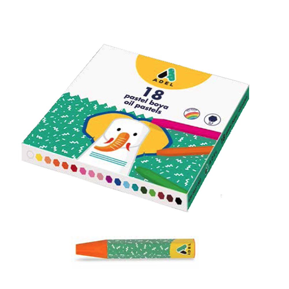 Pastel Boya Karton Kutu Köşeli 18'li N:4280857002