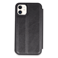 İphone 11 Kılıf Flip Cover - Siyah