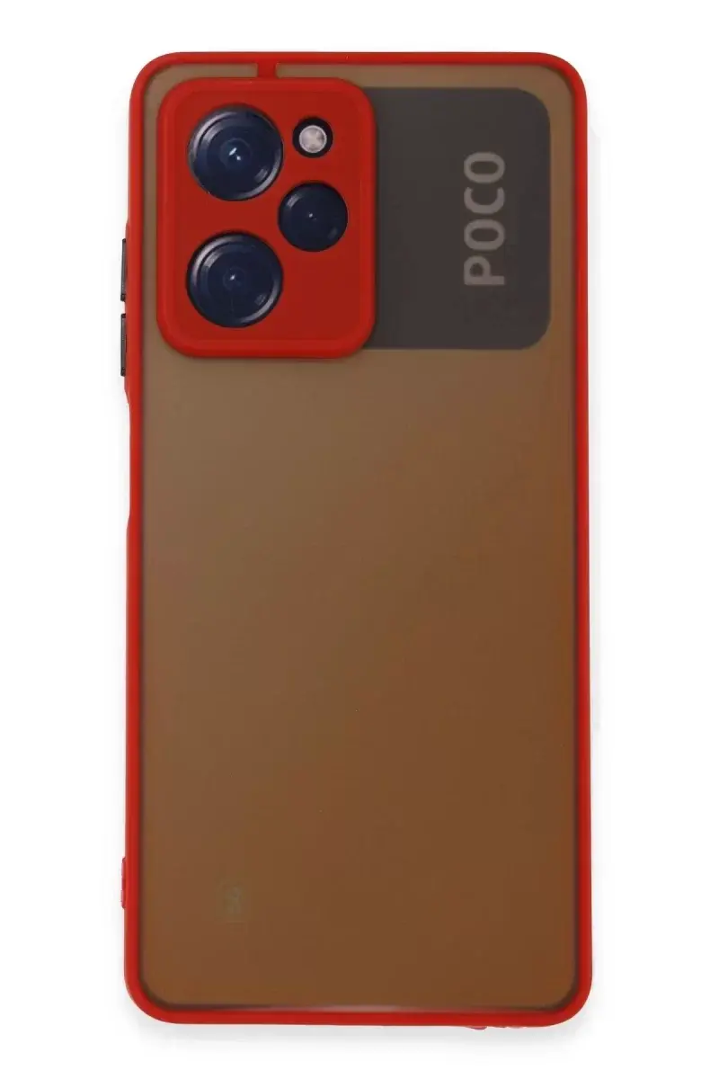 Newface Xiaomi Poco X5 Pro 5g Kılıf Montreal Silikon Kapak - Kırmızı