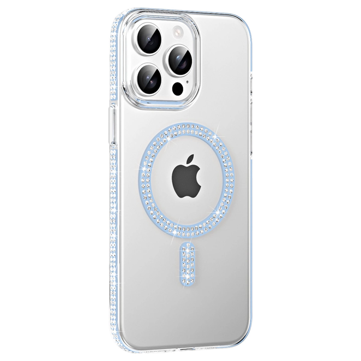 Joko  İphone 14 Pro Max Move Taşlı Magsafe Kapak - Mavi