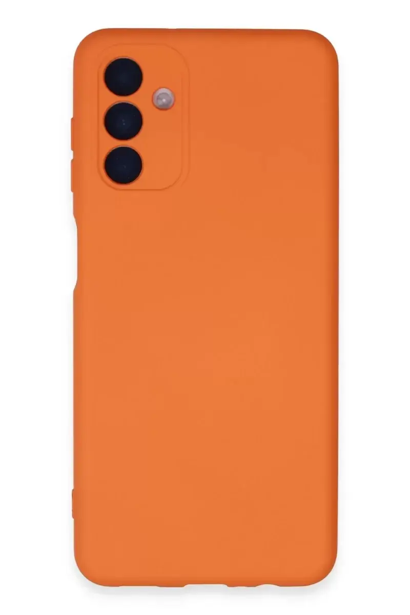 Newface Samsung Galaxy A24 4g Kılıf Nano İçi Kadife Silikon - Turuncu