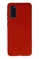 Newface Samsung Galaxy S20 Kılıf Nano İçi Kadife Silikon - Kırmızı