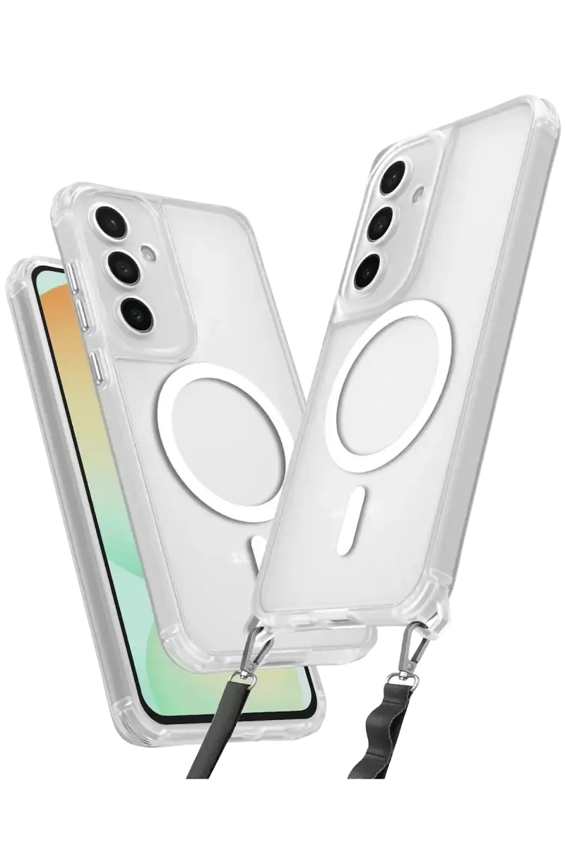 Newface Samsung Galaxy S25 Plus Kılıf Enka Magsafe Silikon Kılıf - Şeffaf