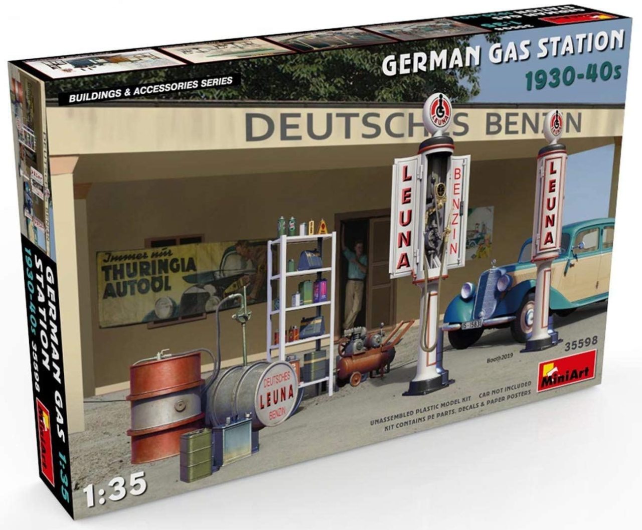 Maket Alman Petrol İstasyonu - 1:35 - 35598