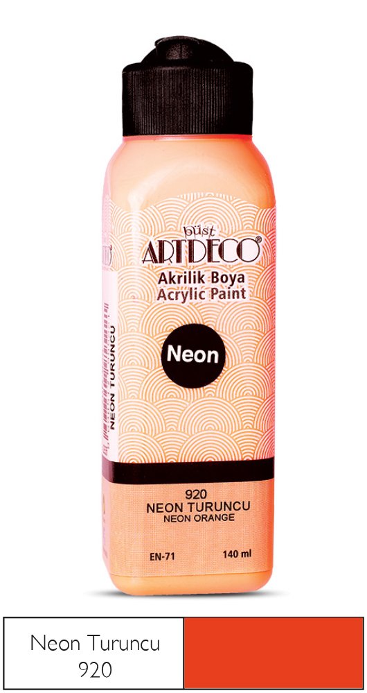 Akrilik Ahşap Boyası 140ml 920 Neon Turuncu