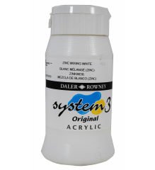 System 3 Akrilik Boya 500ml N:006 Zinc Mixing White
