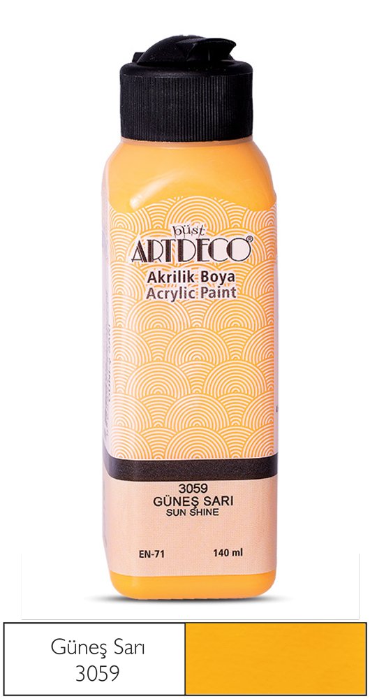 Akrilik Ahşap Boyası 140ml 3059 Güneş Sarı