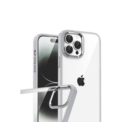 İphone 15 Pro Max Razer Lensli Silikon - Gümüş
