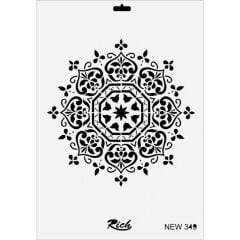 Rich New Seri N-349 Stencil 35x25 cm