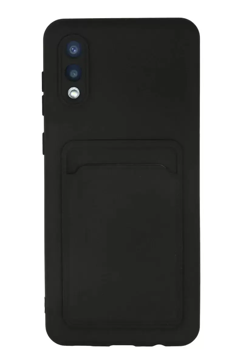 Newface Samsung Galaxy A02 Kılıf Kelvin Kartvizitli Silikon - Siyah