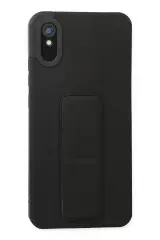 Newface Xiaomi Redmi 9a Kılıf Mega Standlı Silikon - Siyah