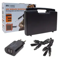 Magicvoice Mv-19594 Uhf Göstergeli Kablosuz Amfi Mikrofon Ve Enstrüman Aksesuarı Üçlü Set