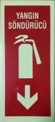 Yangın Söndürücü Uyarı Levhası 12,5x25 KOD: DEK FL 868