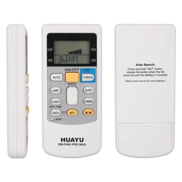 Huayu Rm-f989 Pro Max Universal Lcd Ekranlı Akıllı Vantilatör Kumandası