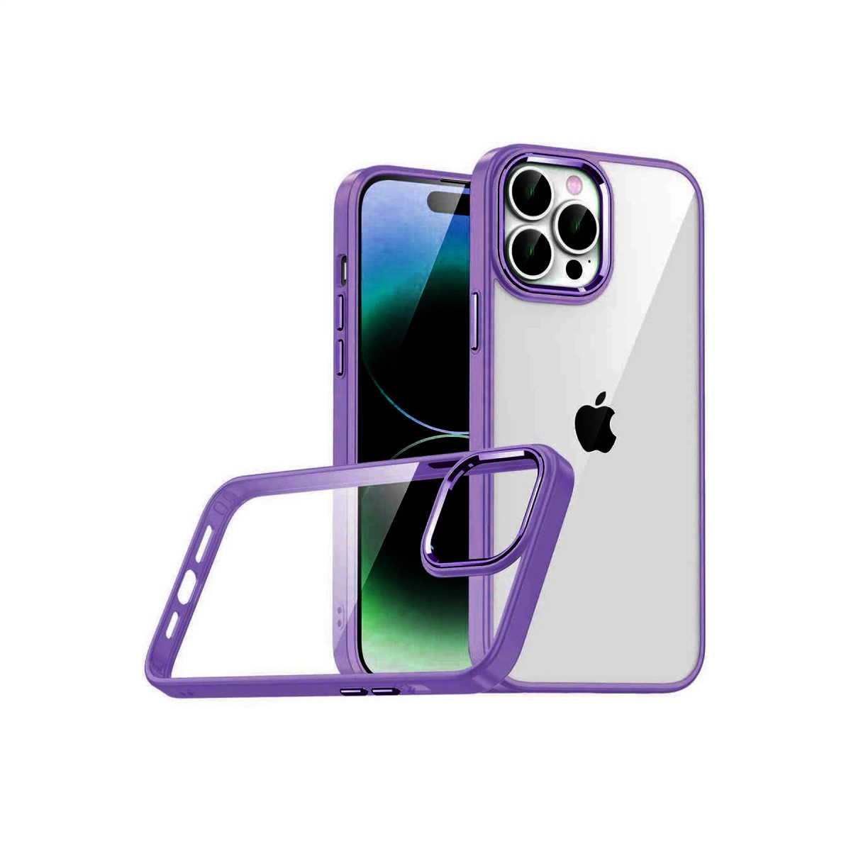 İphone 15 Pro Max Razer Lensli Silikon - Mor