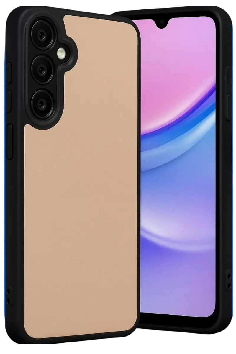 Newface Samsung Galaxy M15 Kılıf Aras Deri Kapak - Pudra
