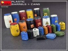 Maket Plastik Fıçı Ve Bidon Seti - 1:35 - 35590