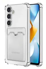 Newface Samsung Galaxy S24 Plus Kılıf Kart Şeffaf Silikon - Şeffaf