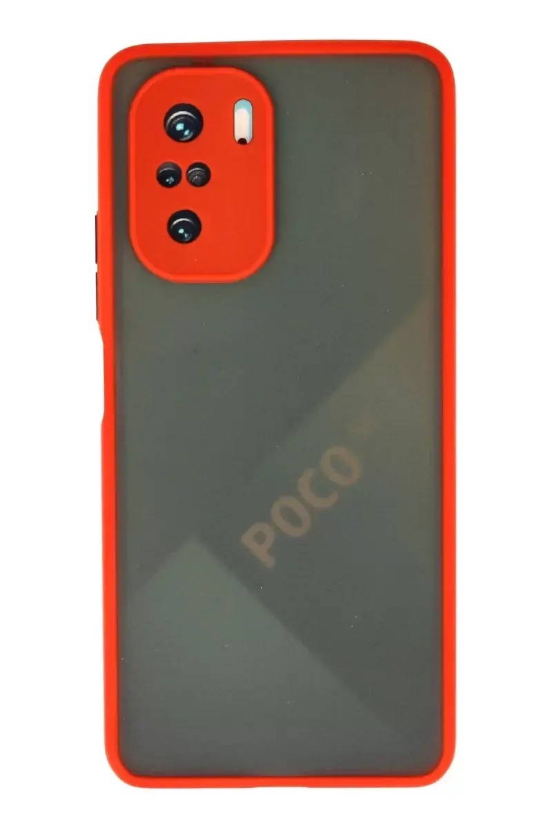 Newface Xiaomi Poco F3 Kılıf Montreal Silikon Kapak - Kırmızı