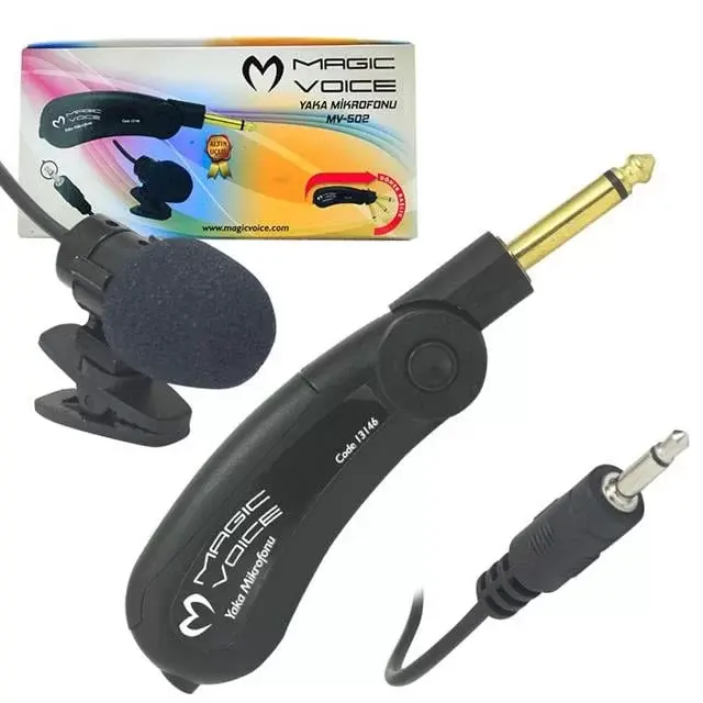 Magicvoice Mv-502 Gold Kablolu Yaka Mikrofonu