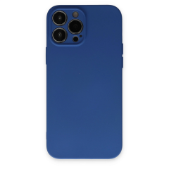 İphone 13 Pro Kılıf Nano İçi Kadife Silikon - Lacivert