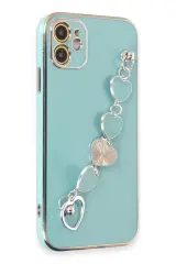 Newface İphone 12 Kılıf Esila Silikon - Su Yeşili