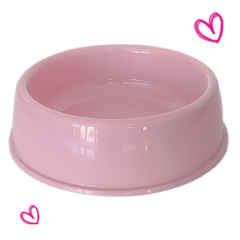 Markapet Kedi Köpek Plastik Mama Ve Su Kabı 20 cm - 200 ml Pembe