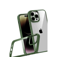 İphone 15 Pro Max Razer Lensli Silikon - Yeşil