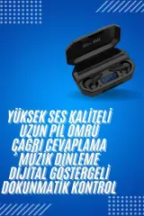 Rgb Işıklı Çift Mikrofonlu Siyah Profesyonel Oyuncu Kulaklığı Kablosuz Kulakiçi