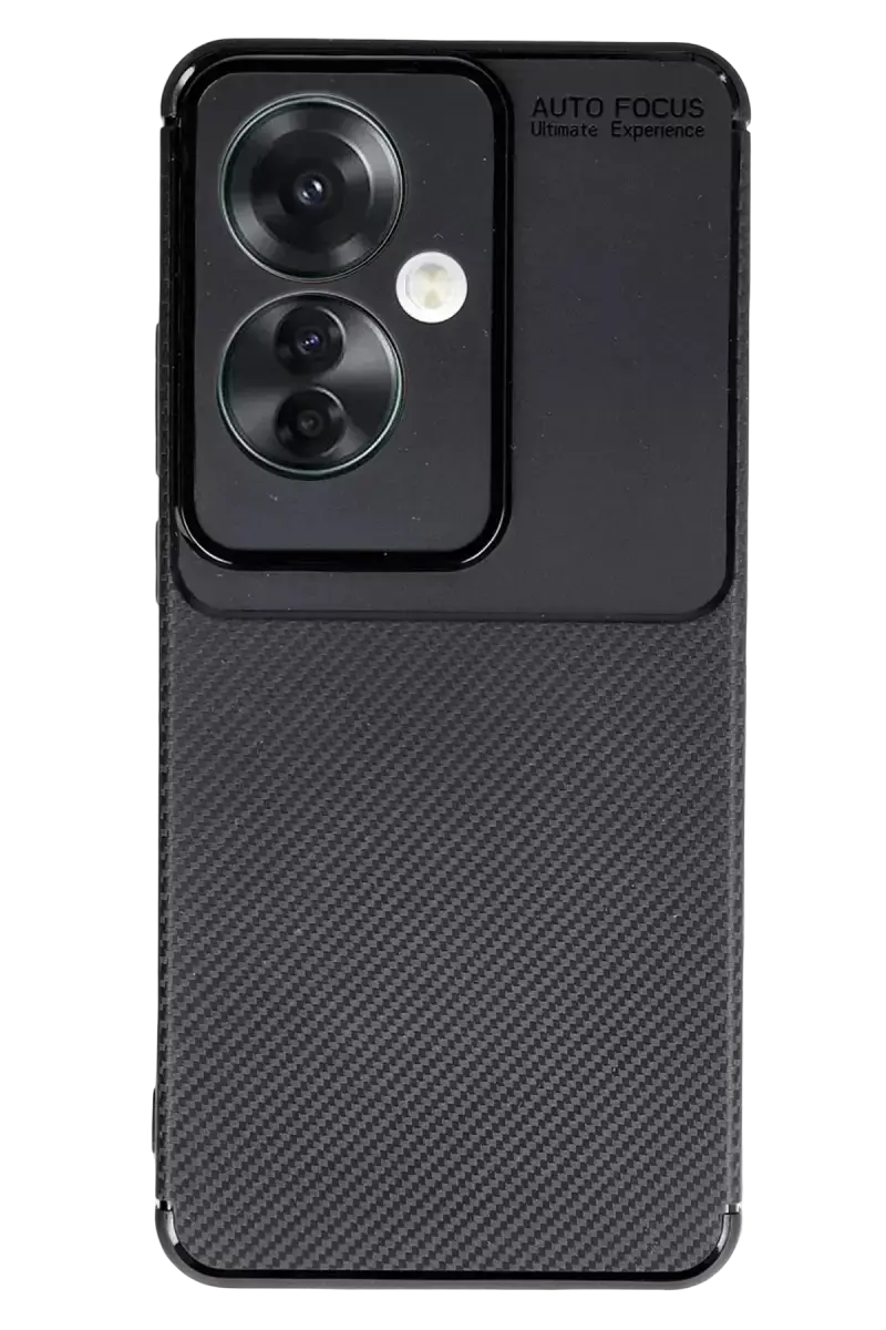 Newface Oppo Reno 11f Kılıf Auto Focus Karbon Kapak - Siyah