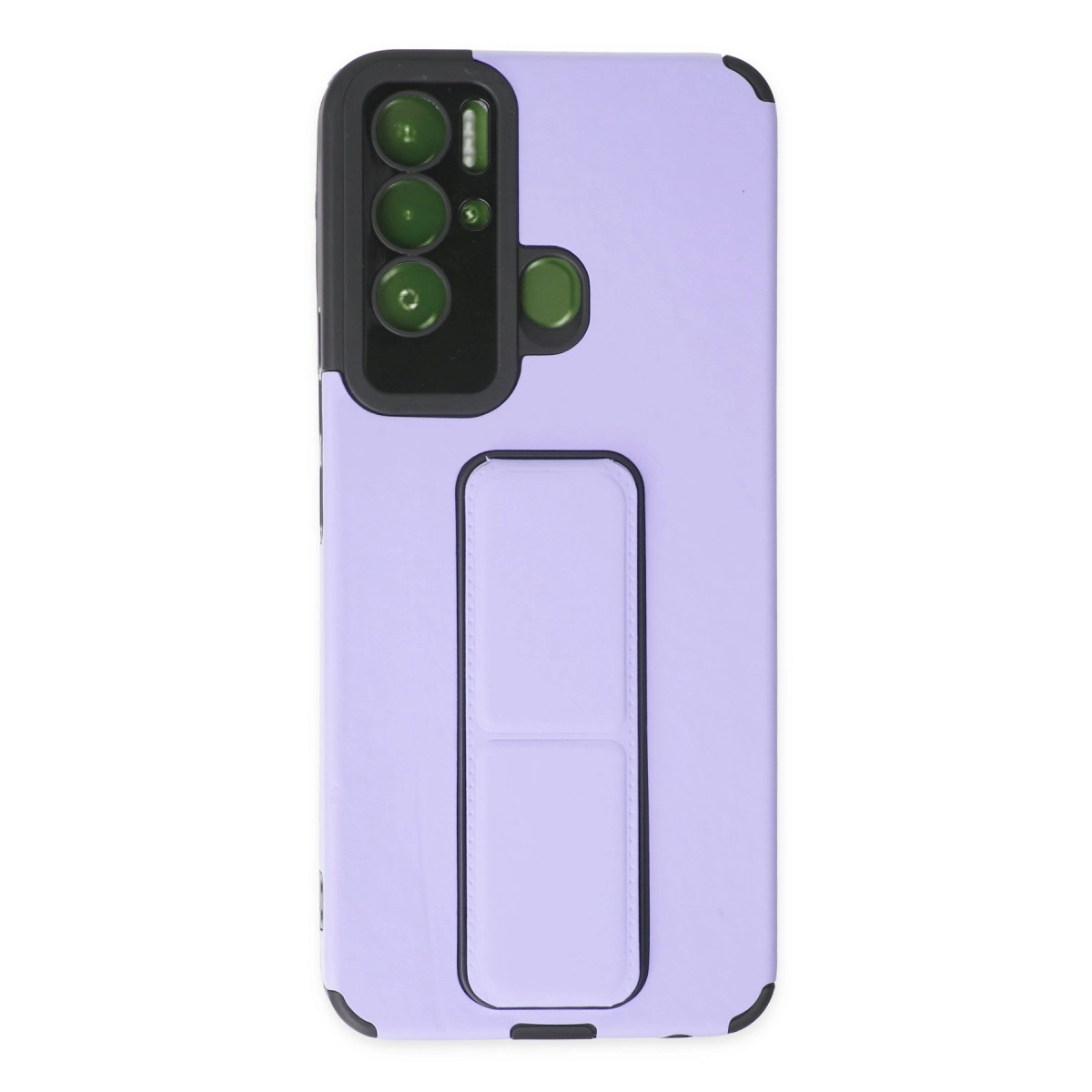 Tecno Pova Neo Kılıf Mega Standlı Silikon - Lila
