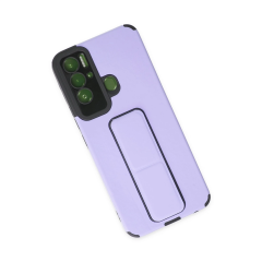 Tecno Pova Neo Kılıf Mega Standlı Silikon - Lila