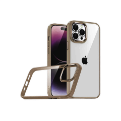 İphone 15 Pro Max Razer Lensli Silikon - Çöl Titanyum