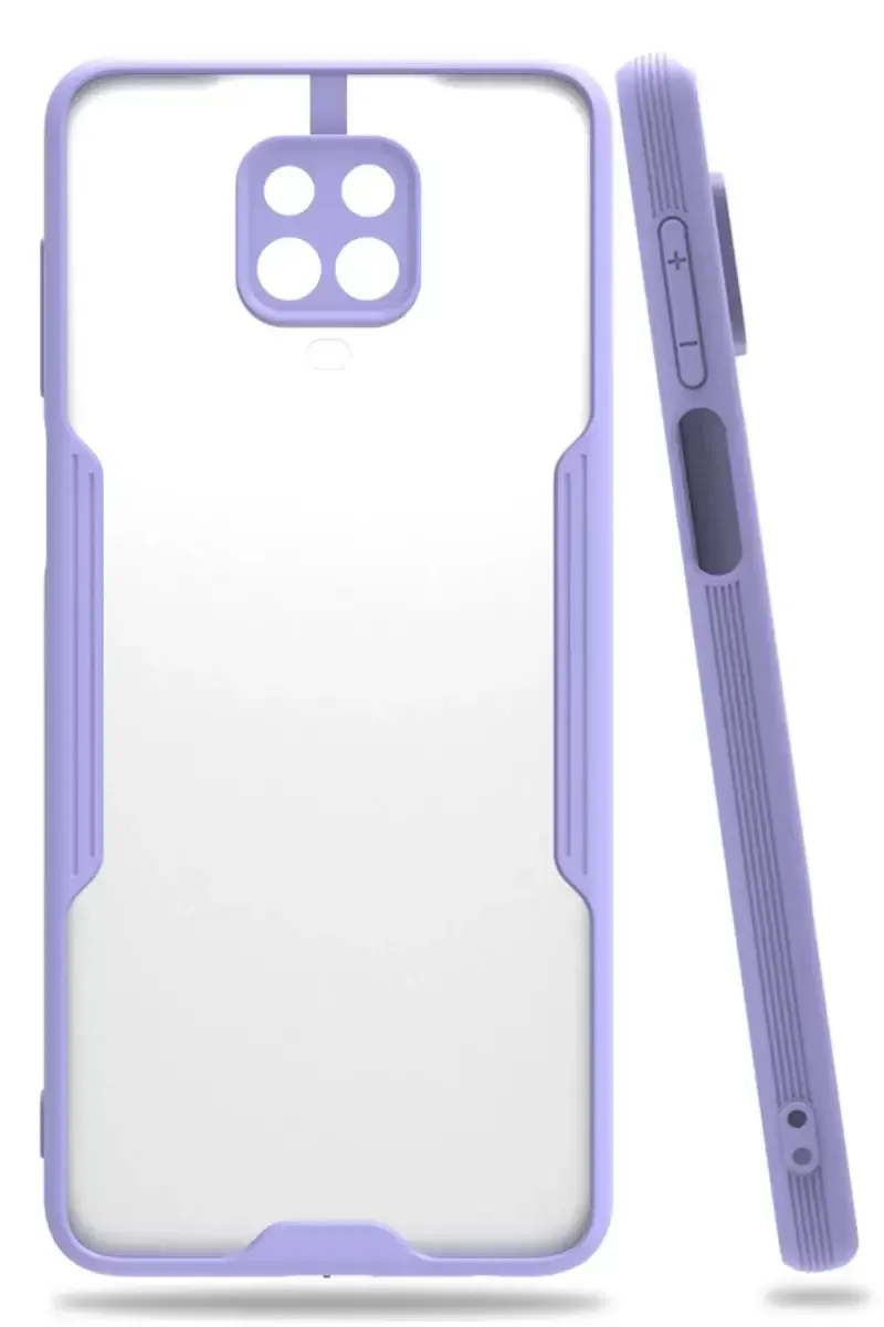 Newface Xiaomi Redmi Note 9s Kılıf Platin Silikon - Lila