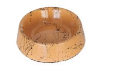 Markapet Elegans Seri Mermerit Kaymaz Tabanlı Kedi Köpek Mama Su Kabı 500 ml 16 oz Turuncu